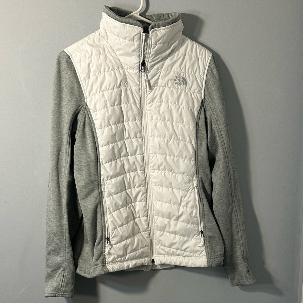 The North Fave Women's White and Gray Jacket